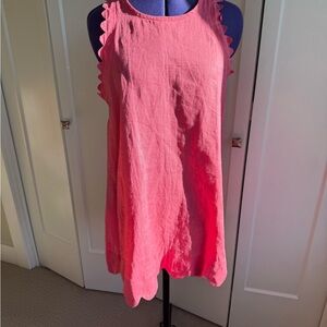 Elegant Pink Sleeveless Tunic Dress
